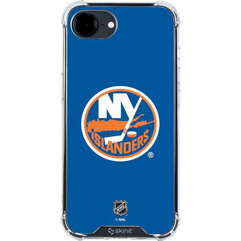 NHL New York Islanders Solid Background iPhone 16e Clear Case